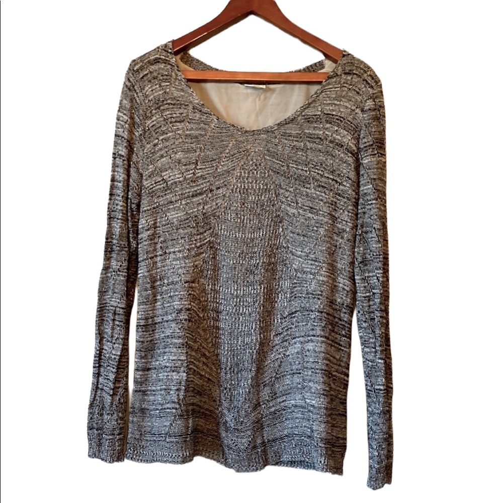 Women’s Sioni Black and Cream Long Sleeve Sweater